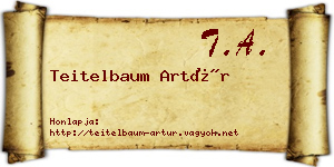 Teitelbaum Artúr névjegykártya